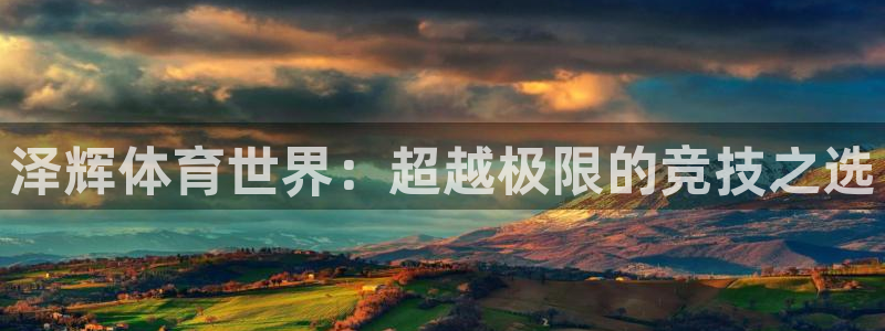 球王会体育：泽辉体育世界：超越极限的竞技之选